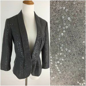 Banana Republic Factory Gray Sequin Blazer